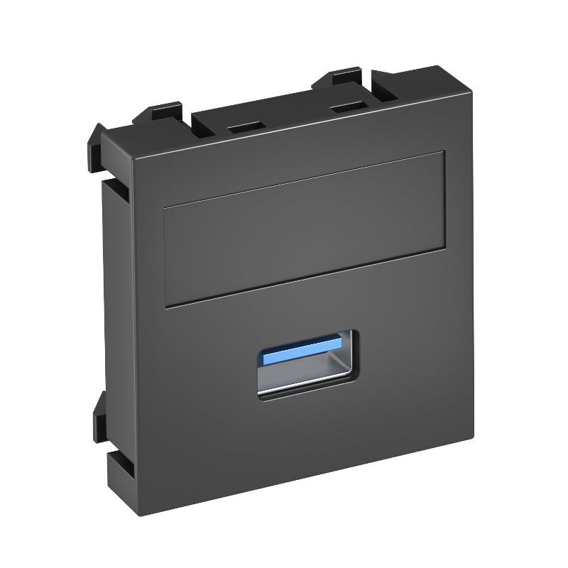 Мультимедийная рамка USB 3.0 A Modul45 (черный) (MTG-U3A S SWGR1) | 6104877 | OBO Bettermann — OBO Bettermann