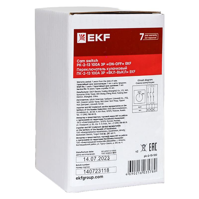 Переключатель кулачковый ПК-2-13 100А 3P "ВКЛ-ВЫКЛ" EKF PROxima | pk-2-13-100 | EKF — миниатюра 12