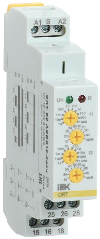 Реле циклическое ORT. 2 конт. 12-240 В AC/DC  | ORT-S2-ACDC12-240V | IEK — фото 1 | Sento