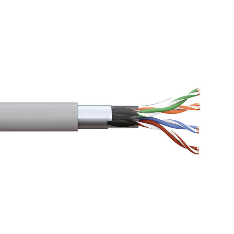 Кабель витая пара TERACOM PRO Cat.5E F/UTP 4 п. solid 24AWG LSZH нг(А)-HF сер. (305м)|TRP-5EFTP-04LSH-GY-IN3|EKF — миниатюра 2
