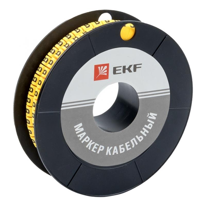 Маркер-кабельный 6,0кв.мм "B" (500шт.) (ЕС-3) EKF PROxima | plc-KM-6-B | EKF — EKF