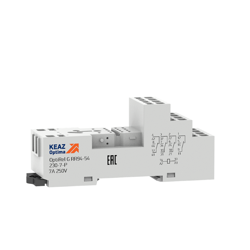 Розетка для реле OptiRel G RR94-54-230-7-P| 281169 | КЭАЗ — КЭАЗ (Курский электроаппаратный завод)
