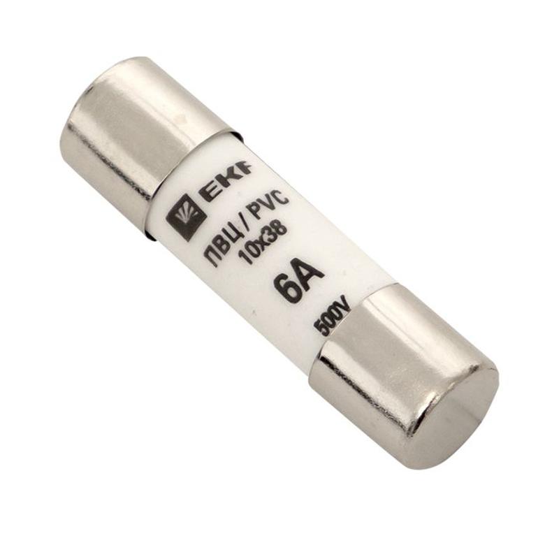 Плавкая вставка цилиндрическая ПВЦ (10х38) 6А | pvc-10x38-6 | EKF — EKF