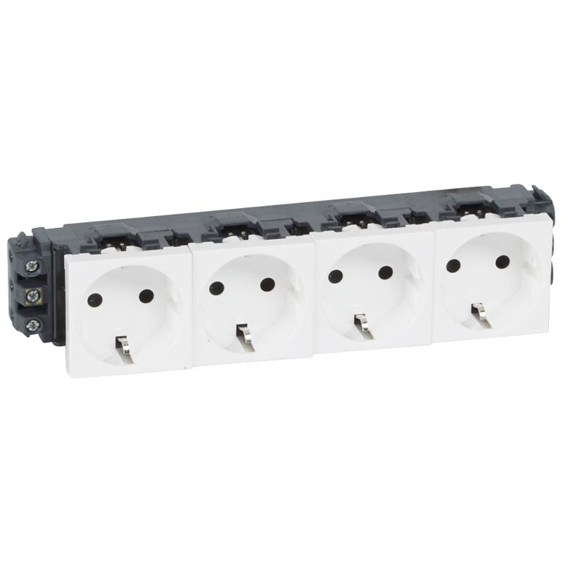 Розетка Mosaic 8м 4Х2К+З н.ст. | 077604 | Legrand — Legrand