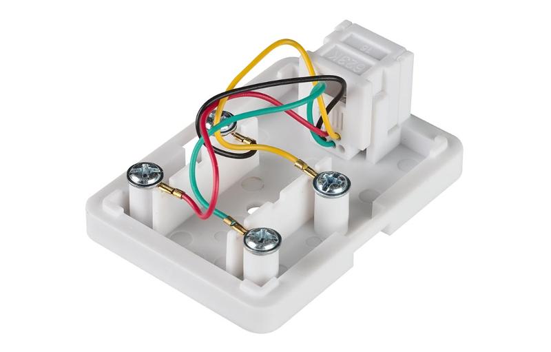 Розетка настенная RJ12 6P4C кат.3 UTP 1порт белая | CS2-3C3U-12 | ITK — миниатюра 2