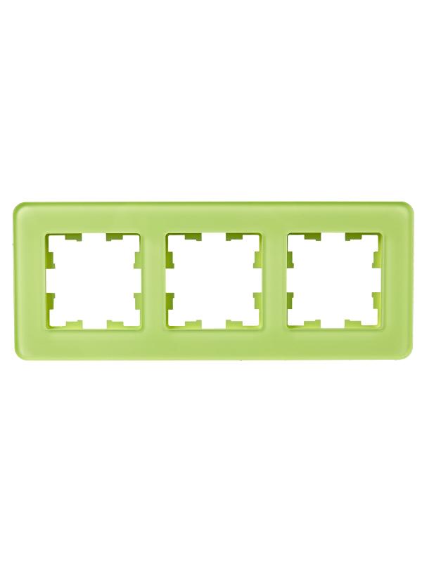 BRITE Рамка 3-ая РУ-3-2-Бр стекло эко грин RE | BR-M32-G-41-K06 | IEK — миниатюра 2