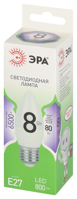 Лампа светодиодная  GREEN LINE LED B35-8W-865-E27 GL E27 8 Вт свеча холодный свет | Б0067136 | ЭРА — миниатюра 7