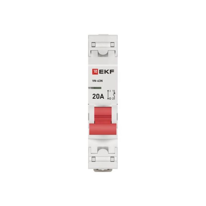 Выключатель нагрузки 1P 20А ВН-63N PROxima| S63120 | EKF — миниатюра 6