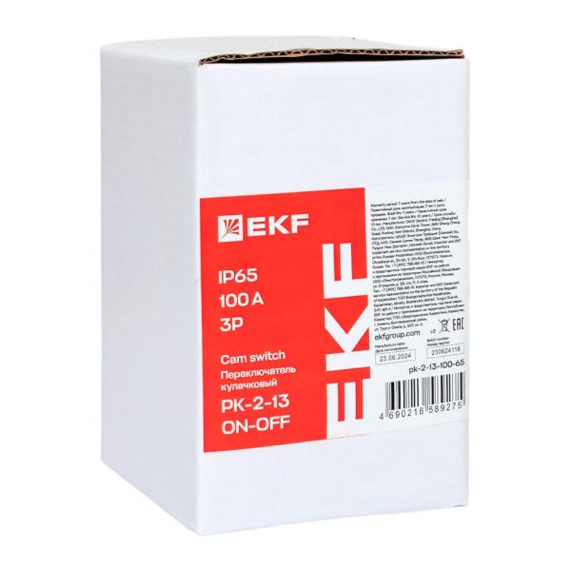Переключатель кулачковый ПК-2-13 100А 3P «ВКЛ-ВЫКЛ» IP65 | pk-2-13-100-65 | EKF — миниатюра 10