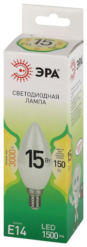Лампа светодиодная  GREEN LINE LED B35-15W-830-E14 GL E14 15 Вт свеча теплый свет | Б0067130 | ЭРА — миниатюра 5
