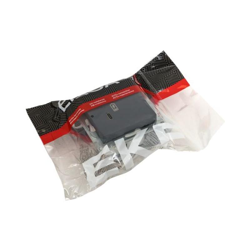 Механизм розетки USB-С, быстрая, графит Эпика  |UP1-SOG-USBCF| EKF — миниатюра 11