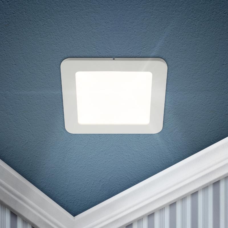 Светильник светодиодный встраиваемый downlight LED 2 9Вт 4000К белый квадрат | Б0017490 | ЭРА — миниатюра 1