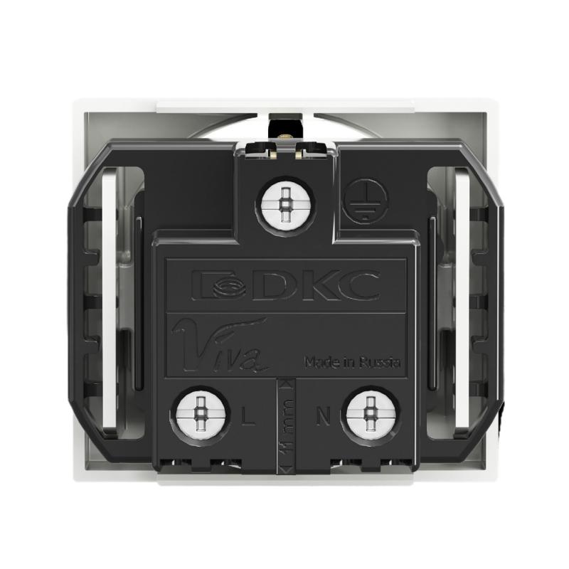 Розетка со шторками з/к 2мод. 16А IP20 белая Viva  | 45005 | DKC — миниатюра 6