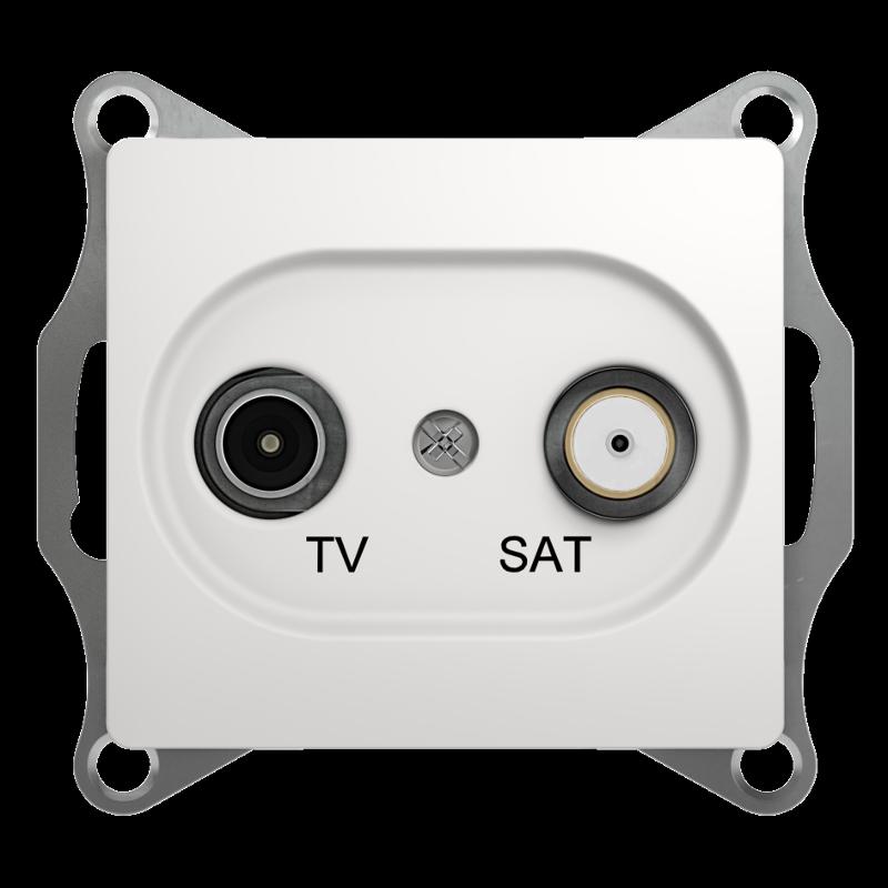 Glossa Белый TV-SAT Розетка оконечная 1DB | GSL000197 | SE — фото 1 | Sento