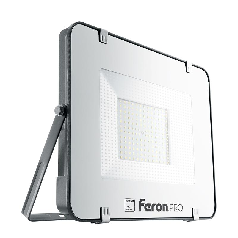 Прожектор светодиодный LL-1000 OSRAM 150W 6400K IP65 AC175-265V/50Hz, черный 375*326*44 мм | 41542 | Feron — Feron