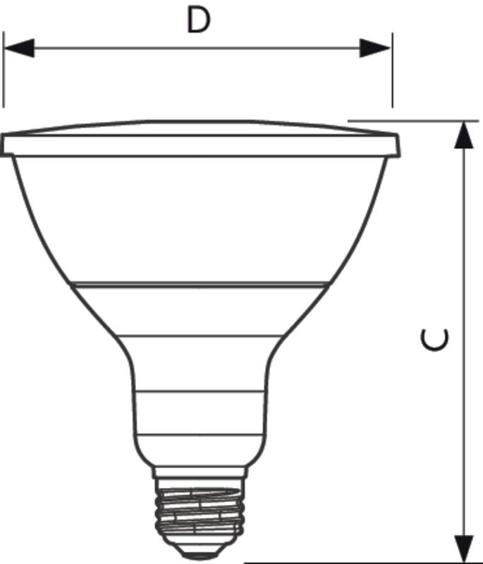 Лампа светодиодная LED MAS LED spot D-100WE27 927 PAR38 25 | 929001322508 | PHILIPS — миниатюра 2