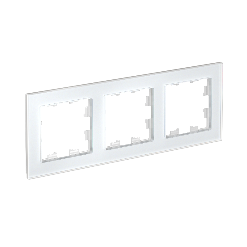 AtlasDesign Nature Белый Рамка 3-ая, стекло  |ATN320103| SE — Systeme Electric