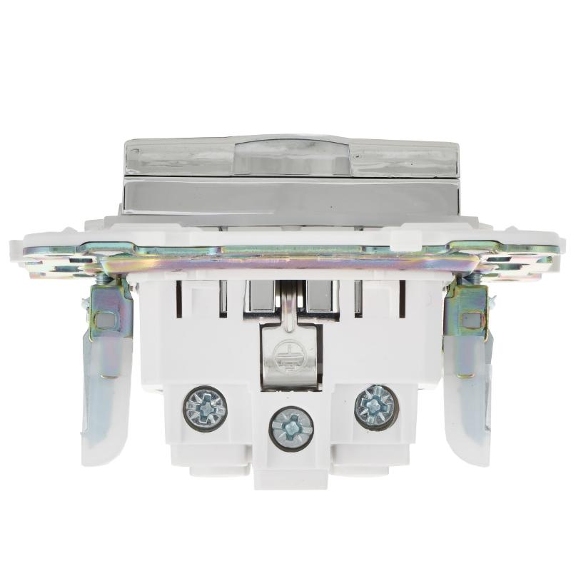 SKANDY Розетка з/к/ш с крышкой 16А IP44 SK-R11N никель | SK-R16-16-44-K50 | IEK — миниатюра 4