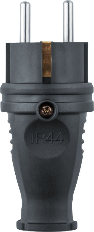 Вилка 61 368 NCA-PLR02-16A-E-IP44-BL прямая с/з каучук черная |61368 |Navigator — Navigator