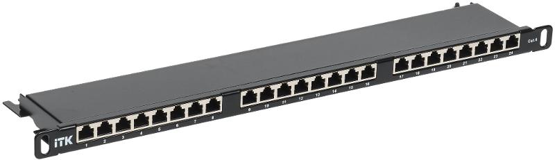 ITK 0,5U патч-панель к. 6 STP 24 пт. экран. Dual IDC в. пл. | PP24-D05UC06S-D05H | ITK — ITK