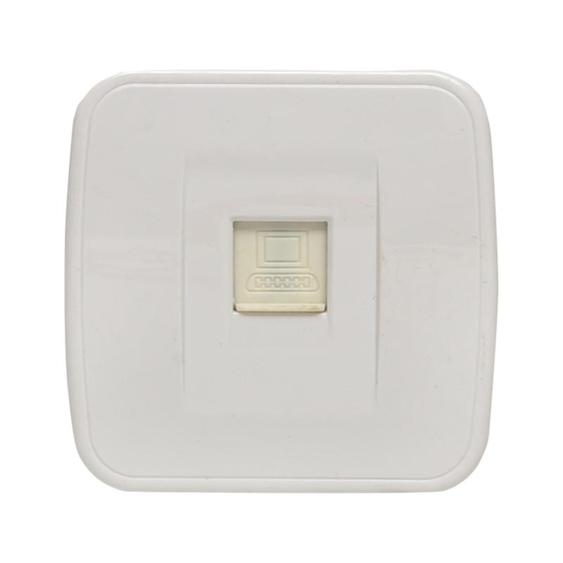 Минск Розетка RJ-45 1-местная, ОП  1А, 120В, белая EKF Basic | EGK01-035-10 | EKF — миниатюра 8