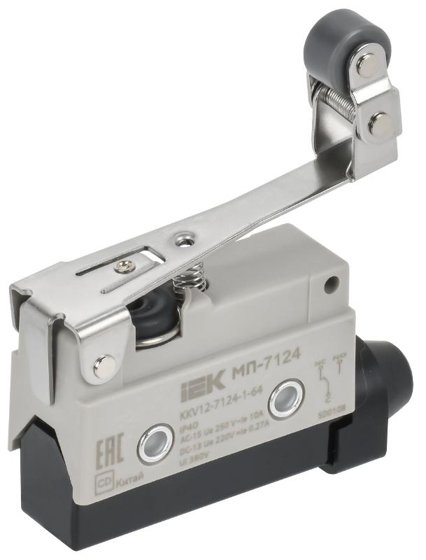 Микровыключатель концевой МП-7124 рычаг с рег. рол. IP40 | KKV12-7124-1-64 | IEK — IEK (ИЭК)
