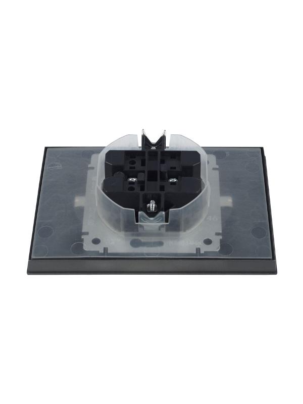 BRITE Розетка 2-ая с крышкой 16А в сб IP44 РСбш12-3-44-БрС сталь | BR-R26-16-44-K46-F | IEK — миниатюра 7