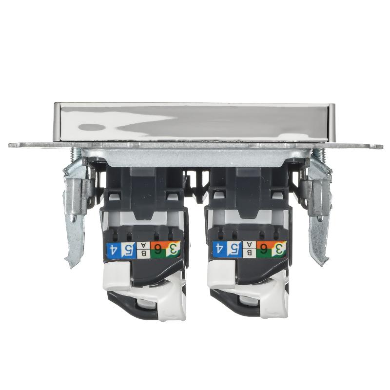 BRITE Роз. комп. 2-ая RJ45 кат.5E РК10-2-БрГН мет х/н  | BR-K20-1-M-K23 | ИЭК — миниатюра 5