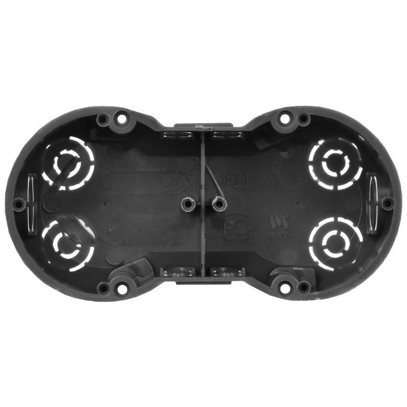 Коробка установочная 141x70x45 двухместная КМ40007 с саморезами | UKT20-141-070-045 | IEK — миниатюра 5
