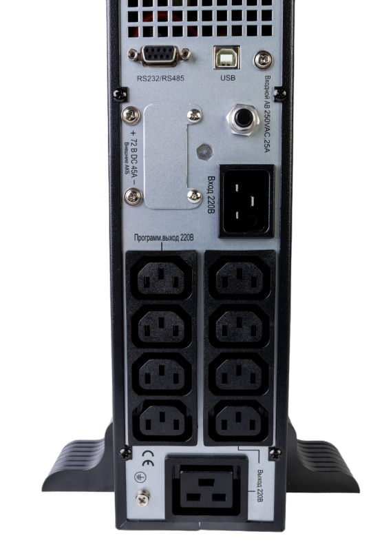 Источник бесперебойного питания Online SRTSE 1 поколения 1500 ВА/Вт, 2U, 8 C13+1 C19, USB, RS-232, сухие контакты, SNMP-карта — миниатюра 3