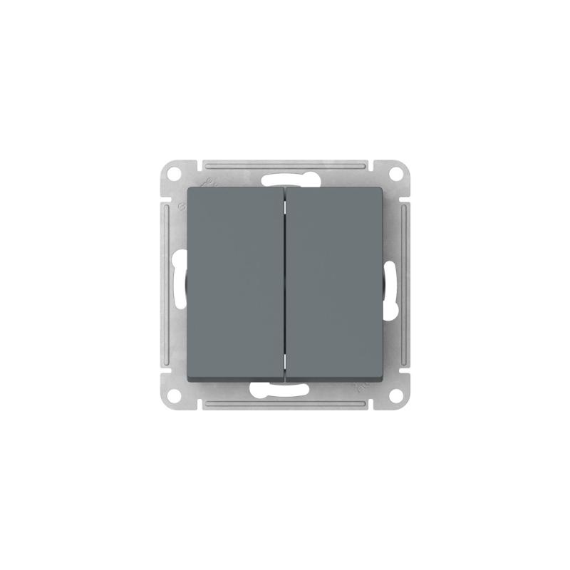 AtlasDesign Грифель Переключатель 2-клавишный, сх.6/2, 10АХ, механизм, быстрозажимные клеммы | ATN000765S | SE — миниатюра 3