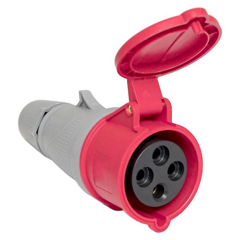 Розетка переносная 224 3P+PE 32А 380В IP44 EKF PROXIMA | ps-224-32-380-PRO | EKF — EKF
