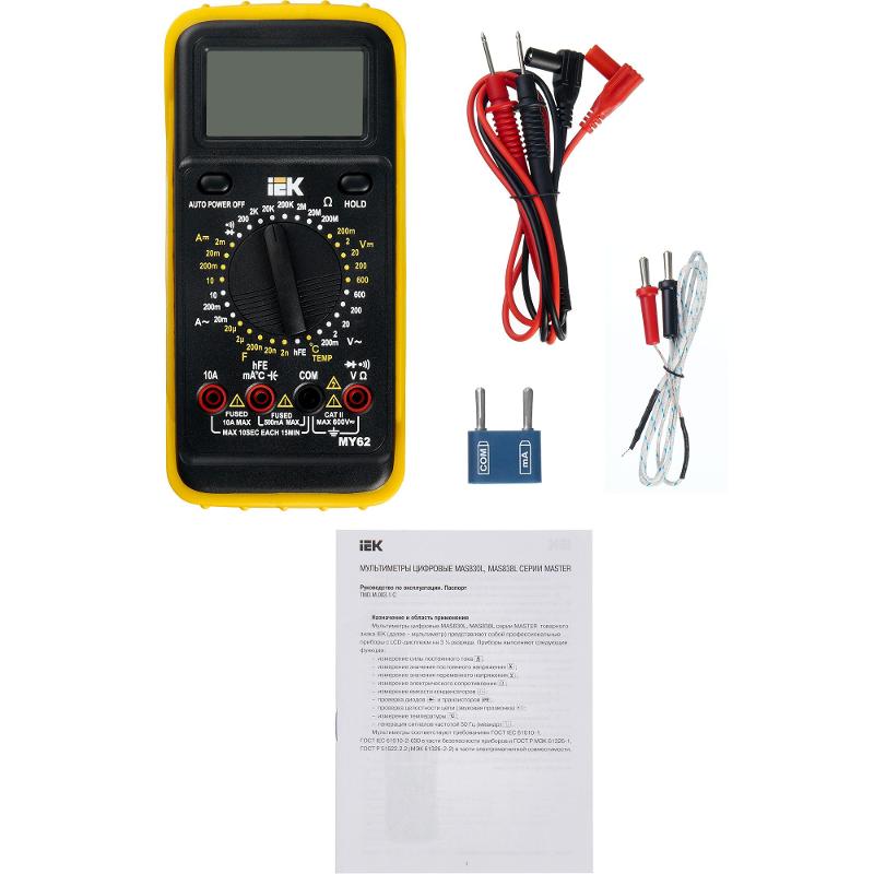 Мультиметр цифровой  Professional MY62  | TMD-5S-062 | IEK — миниатюра 6