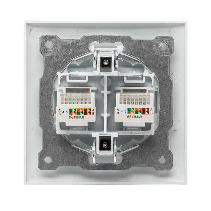 Валенсия розетка компьютерная RJ-45 2-местная белая EKF PROxima |  EWK02-035-10 |  EKF — миниатюра 4