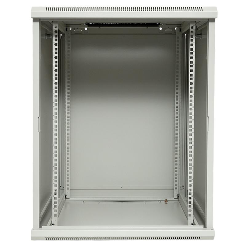 Шкаф настенный 19" TERACOM PRO 15U 600х600 мм дверь стеклянная с замком-ручкой серый|TRP-WLL-1566-40G|EKF — миниатюра 10