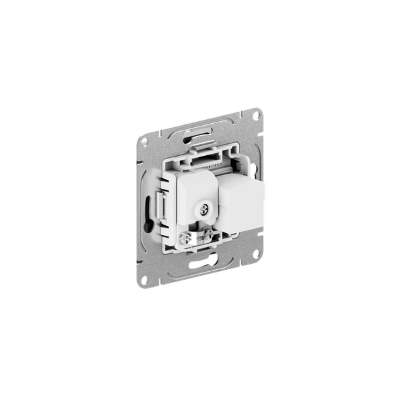 Механизм розетки TV+RJ45 (cat5), чёрный Эпика EKF | UP1-SOB-TV+RJ | EKF — миниатюра 3