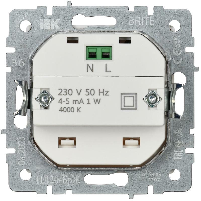 BRITE Подсветка LED встраиваемая ПЛ20-БрЖ жемчужный | BR-FL20-K36 | IEK — миниатюра 3
