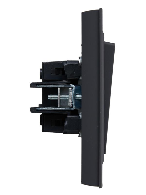 BRITE Выключатель 2-клавишный 10А в сборе ВСР10-2-0-БрГ графит | BR-V20-0-10-K53-F | IEK — миниатюра 3