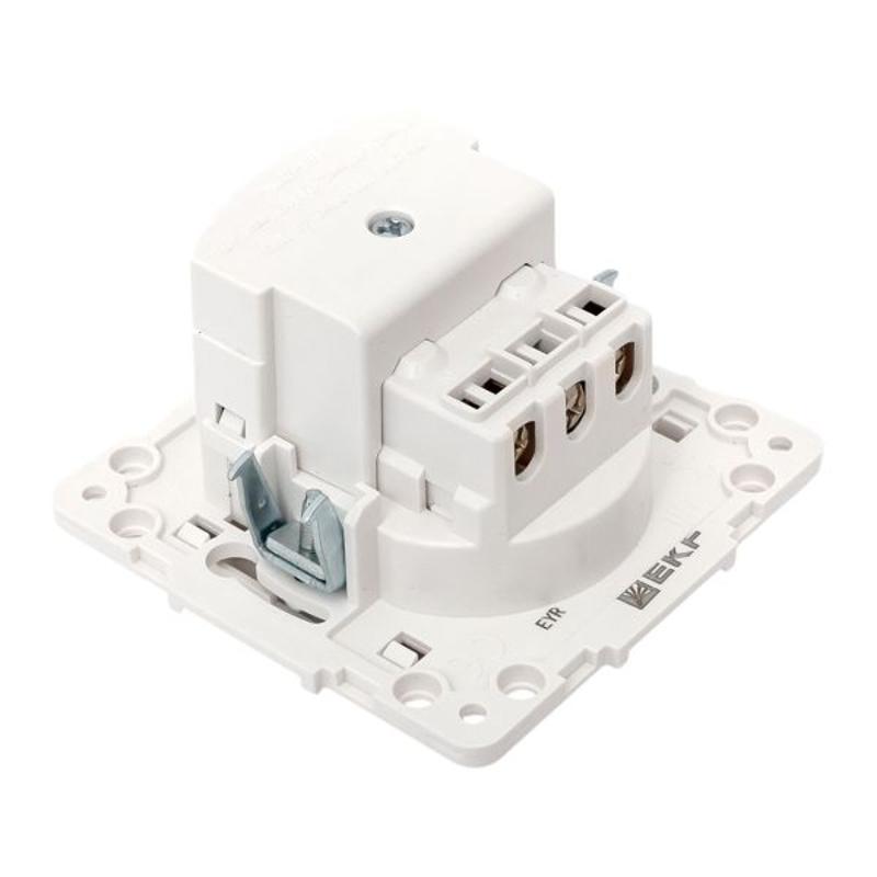 Стокгольм Механизм Розетки 1-местной с/з, USB A+C 16А винтовые клеммы белый с защ. штор. | EYR16-2USB-typeA-typeC | EKF — миниатюра 5