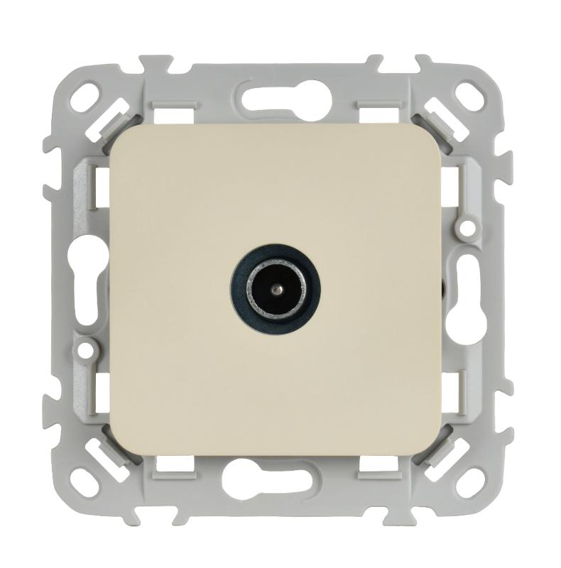 FLITE Розетка TV экран. оконечная тип M РТВм-1-1-1-ФлСл сливочный | FI-A13-O-K86 | IEK — миниатюра 2