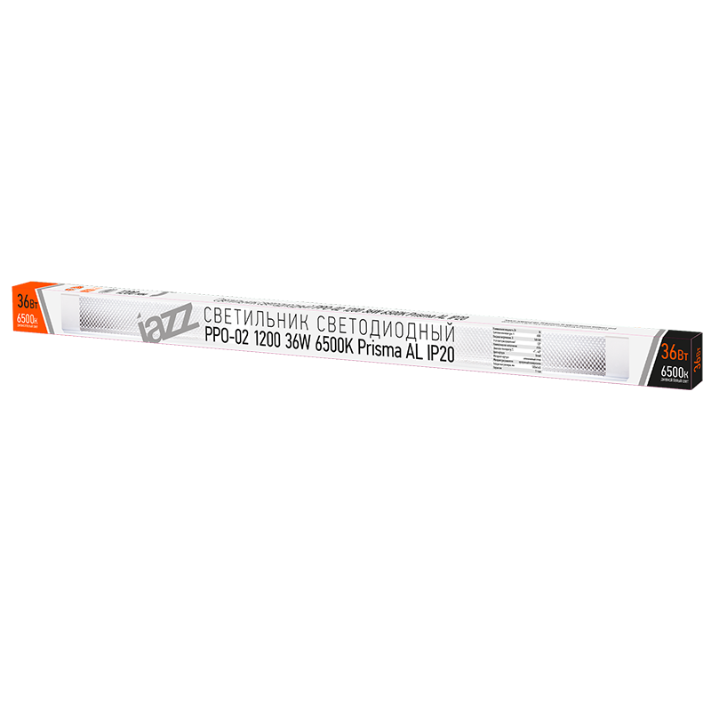 Светильник светодиодный линейный ДПО PPO-02 1200 36W 6500K алюм 160-260V 1200х61х24 призма IP20 (аналог ЛПО) | .5017870A | Jazzway — миниатюра 6
