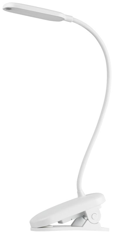 Настольный светильник  NLED-525-6W-W светодиодный аккумуляторный на прищепке белый | Б0068589 | ЭРА — миниатюра 1