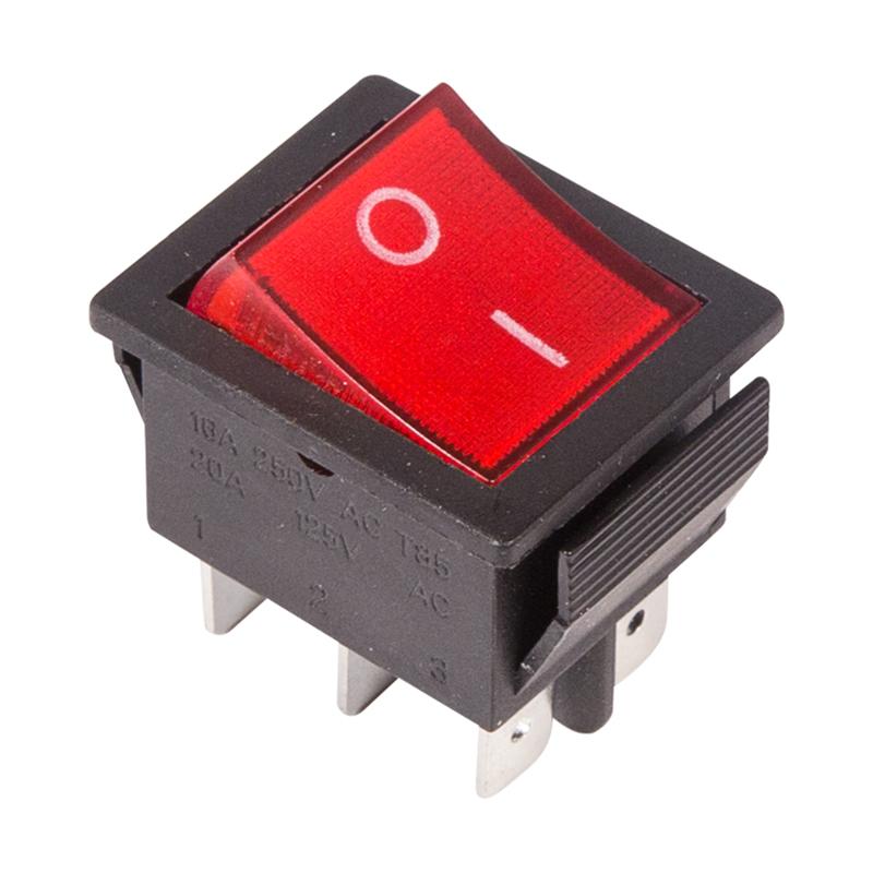 Выключатель клавишный 250V 15А (6с) ON-ON красный с подсветкой (RWB-506, SC-767) Индивидуальная упаковка 1 шт | 36-2350-1 | REXANT — фото 1 | Sento