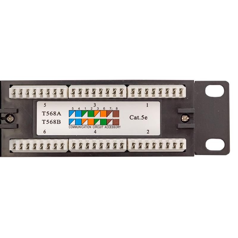 Патч-панель TERACOM 19'' Cat.5E 1U неэкранированная UTP 24 порта RJ-45 110 IDC | TRC-PPNL-5EUTP-1U24 | EKF — миниатюра 7