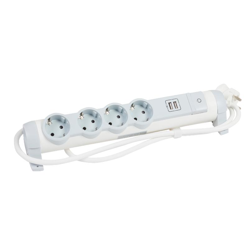 COMFORT Удл. У04К 1,5м 3х1,5мм2 16А USB A+C 20Вт бел.  | 694615 | ИЭК — IEK (ИЭК)