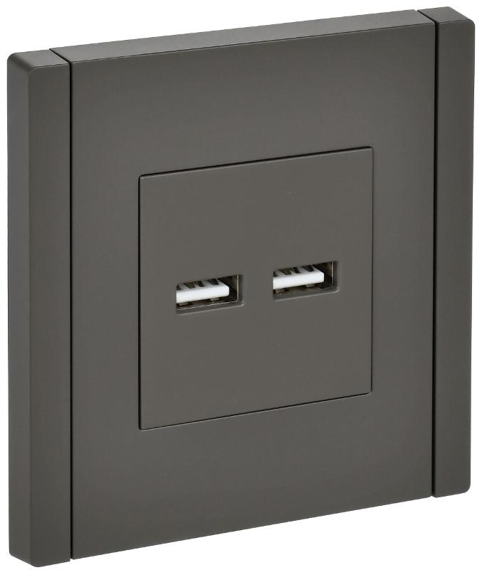FORTE&PIANO Розетка USB A+A 3,1А FP349 серый | FP-U21-D31-K03 | IEK — IEK (ИЭК)