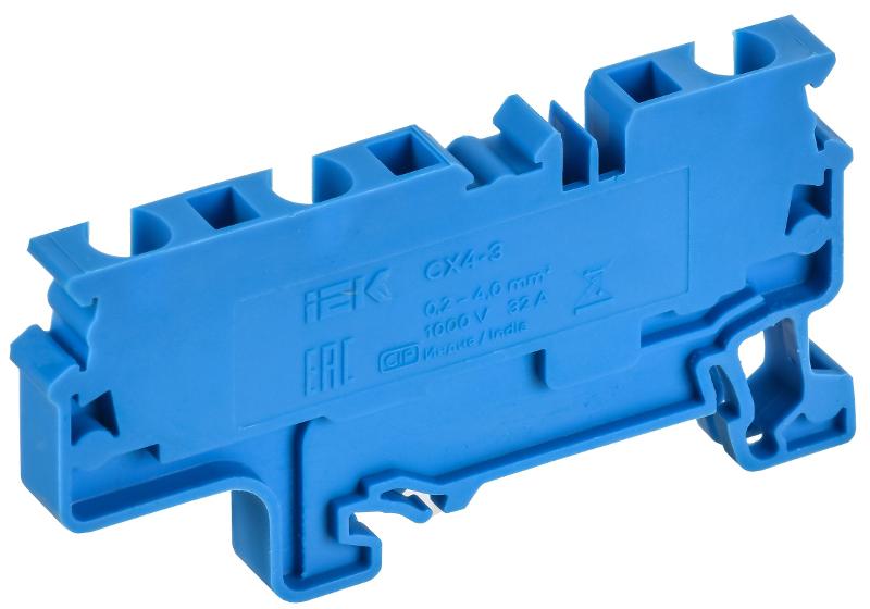 ARMAFIX Клемма пруж. CX4-3 BU 4мм2 3-конт. синяя | AF-CT40-00-3-K07-004 | IEK — миниатюра 2