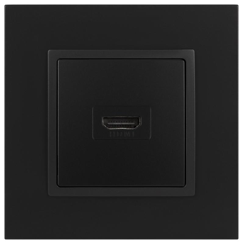 14-3114-05 Розетка HDMI, IP20, Эра Elegance, антрацит | Б0034336 | ЭРА — миниатюра 5