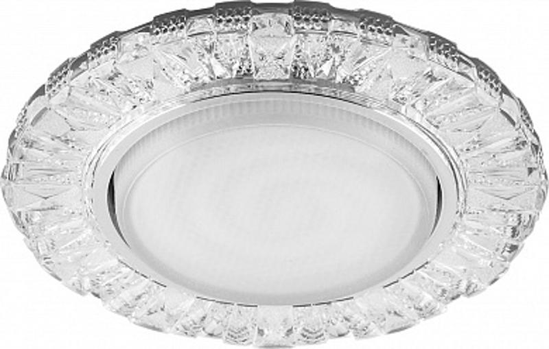 Светильник потолочный встраиваемый под лампу GX53 CD4023 20LED*2835 SMD 4000K, 15W GX53, без лампы, прозрачный, хром | 29476 | FERON — миниатюра 1