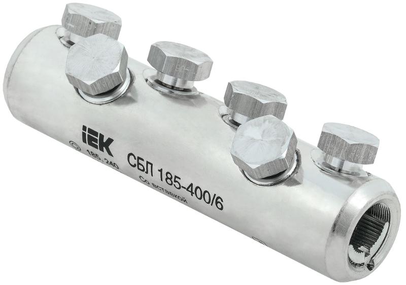 Соединитель болтовой луженый СБЛ 185-400/6 35кВ | UCB11-185-400-06-35-1 | IEK — IEK (ИЭК)